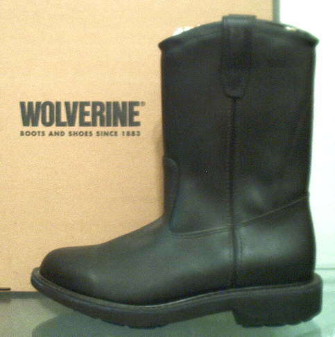 wolverine wellington boots black